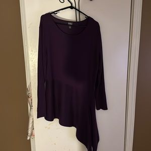 Deep purple asymmetrica sweater.